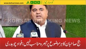 جج صاحبان کا ہر موضوع پر تبصرہ مناسب نہیں: فواد چوہدری