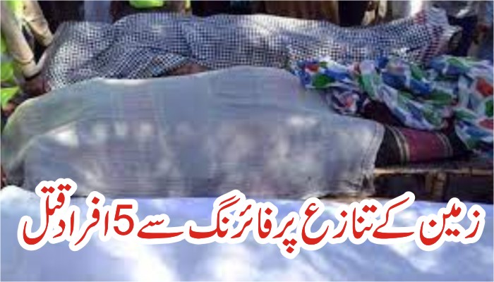 زمین کے تنازع پر فائرنگ سے5 افراد قتل