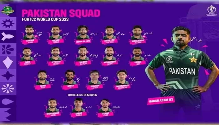 ورلڈ کپ2023 کیلئے پاکستانی اسکواڈ کا اعلان