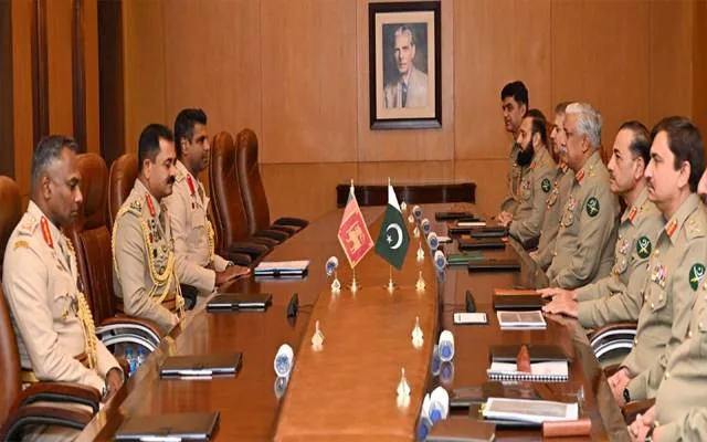 آرمی چیف جنرل عاصم منیر سے سری لنکا فوج کے کمانڈر کی ملاقات