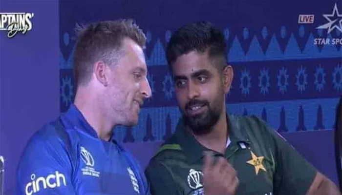 بابر اعظم اور انگلش کپتان کےدرمیان پریس کانفرنس میں قہقہے،ویڈیو وائرل