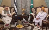 پی ٹی آئی وفد کی مولانا فضل الرحمان سے ملاقات