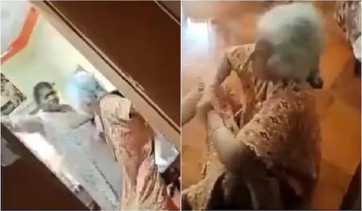 ساس کو پیٹنے والی خاتون کی ویڈیو وائرل