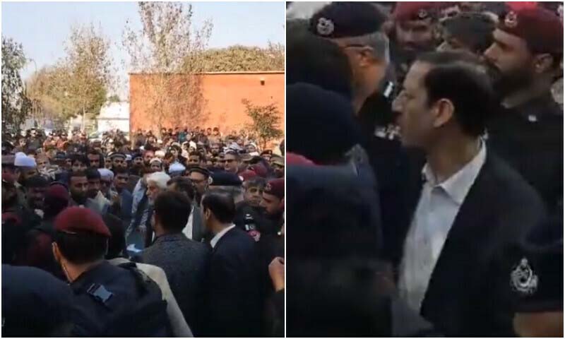 ڈی آئی خان،شہداء کے لواحقین نگراں وزیراعلیٰ اور پولیس افسران پر برس پڑے