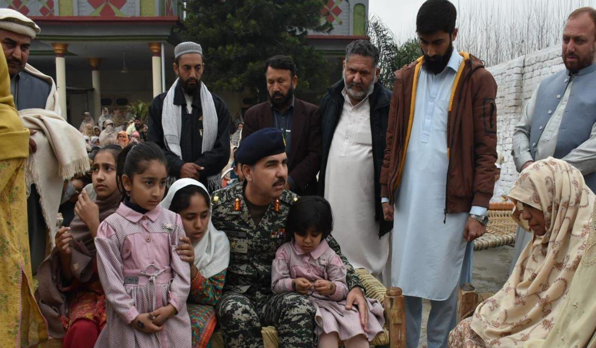 Pakistan Army presented a check of Rs 50 lakh to the family of the martyred officer