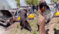 کوٹ شریف گاؤں کے ڈرائیورشاکرگل تاج کی گاڑی میں آتشزدگی