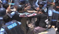 اسلام آباد: مظاہرین کے پتھراؤ سے 3 پولیس اہلکار زخمی