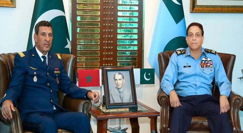 مراکش فضائیہ کےانسپکٹر کی ایئر چیف مارشل سےملاقات