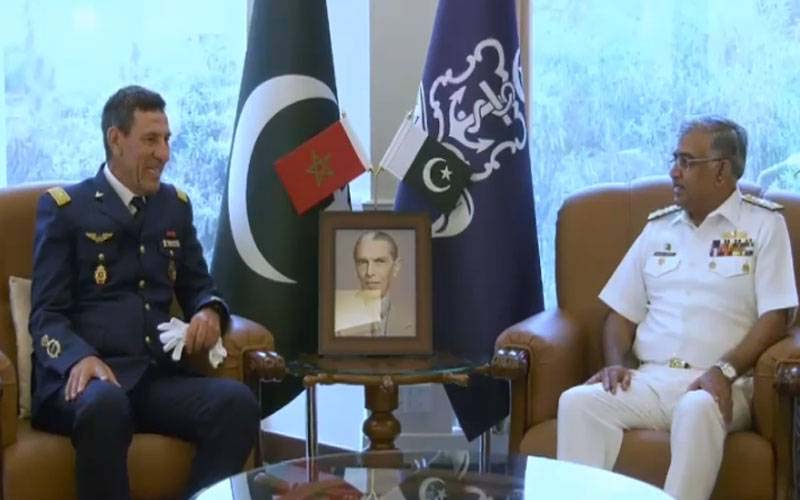 سربراہ پاک بحریہ سےمراکش فضائیہ کے انسپکٹر کی ملاقات