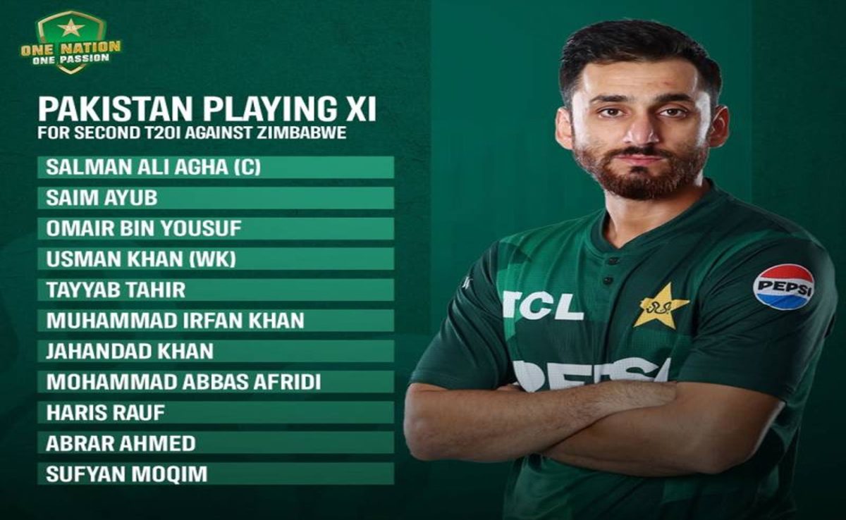 زمبابوے کیخلاف دوسرے ٹی ٹوئنٹی کیلئے پاکستان ٹیم کا اعلان
