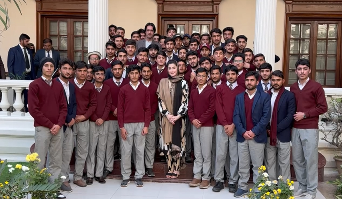 A 50-member student delegation from Balochistan Residential College Laura Lai met with Maryam Nawaz.