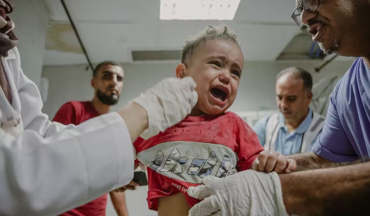 غزہ ،6 بچوں سمیت 105فلسطینی شہید350 زخمی
