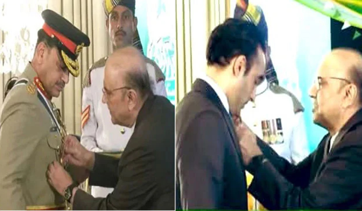 فیلڈ مارشل کوہلال جرأت اور بلاول کونشان امتیازسے نوازا گیا