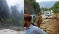 ایبٹ آباد،گلیات کے مقام پر لینڈ سلائیڈنگ،مری روڈ بند