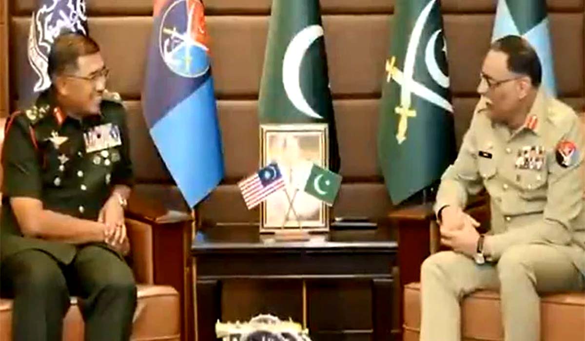 جنرل ساحر شمشاد کی ملائیشیا کے چیف آف ڈیفنس فورسز سے ملاقات