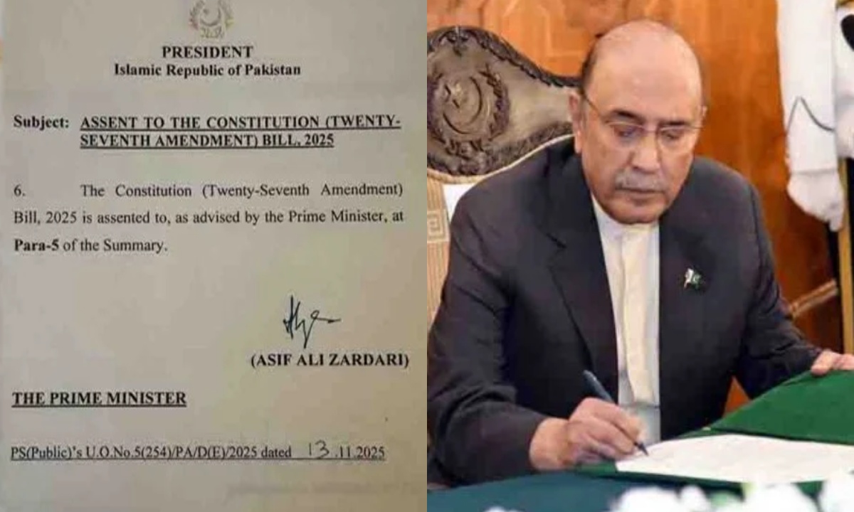 صدر مملکت نے 27ویں آئینی ترمیم کے بل پر دستخط کر دیے